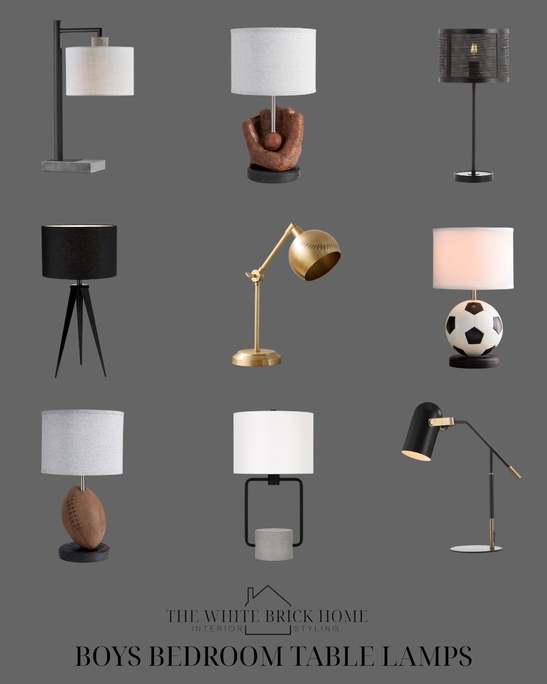 Table lamp round up for a boys room that would look great styled on a nightstand or dresser! 

🖤🖤

Boys room, boys bedroom, kids room, kids bedroom, boys room decor, sports bedroom, teen boy, teen boy bedroom, soccer, football, boys room lighting, boys room design, boys room decor, boys room finds, modern lighting, pottery barn teen, Wayfair, Amazon 

#LTKHome #LTKFindsUnder100 #LTKKids