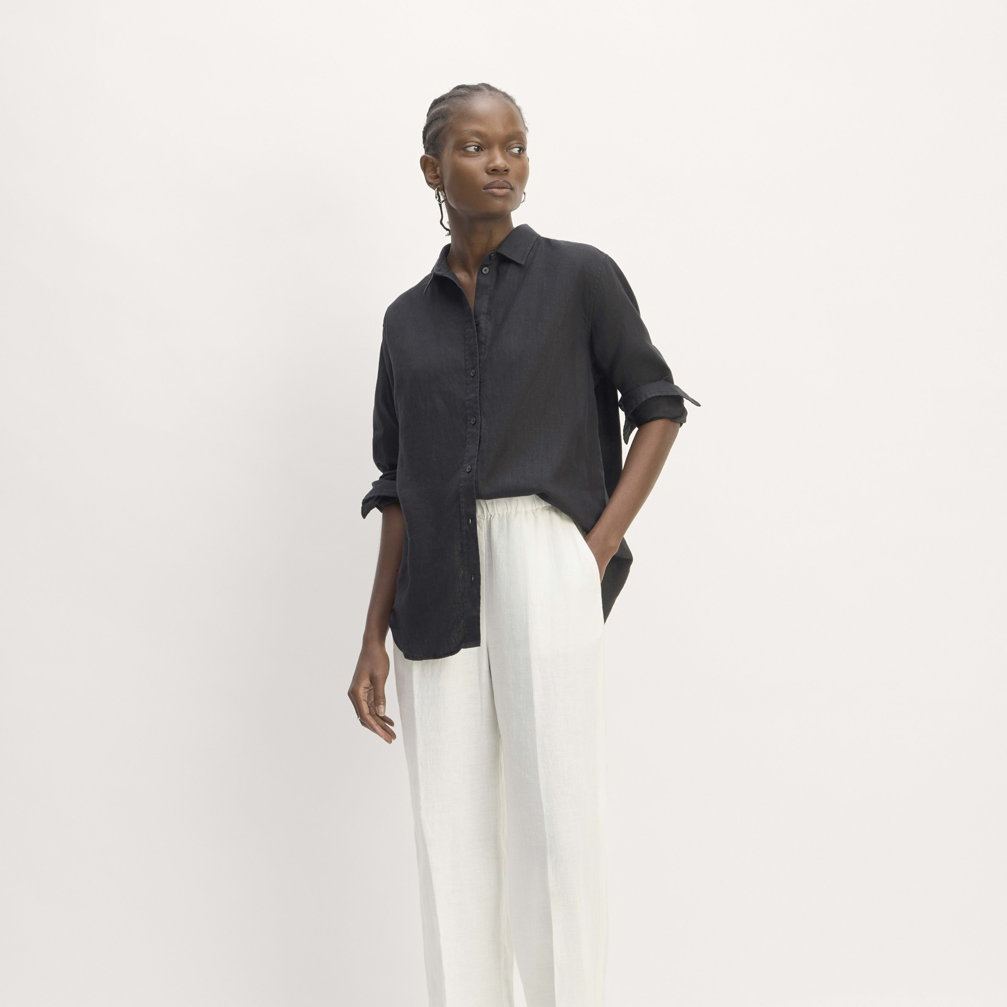 Women's Linen Easy Pant by Everlane in White, Size XXL | Everlane