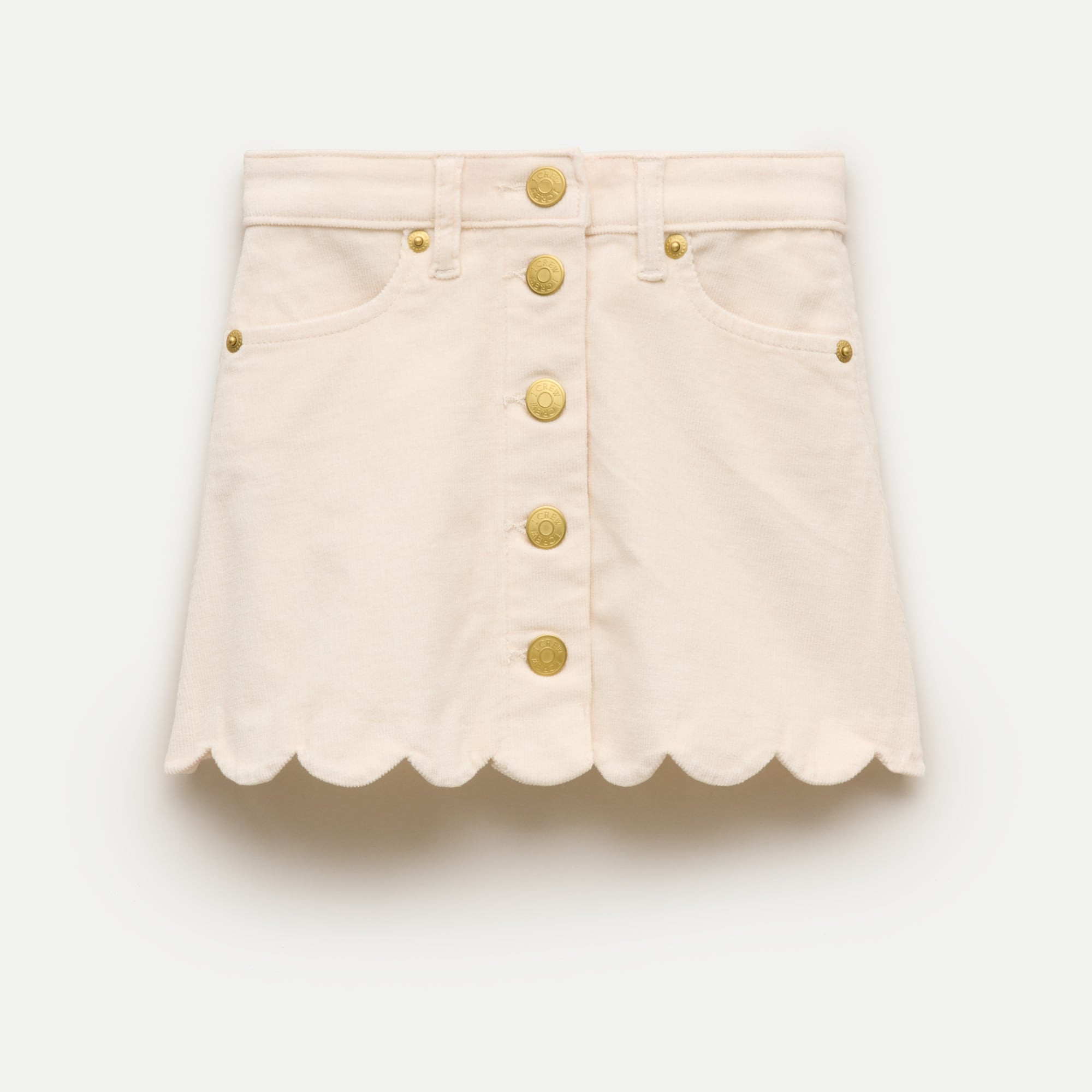 Girls' scallop-trim skirt in corduroy | J. Crew US