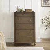 My Texas House Hartwell 5 Drawer Dresser Chest, 50" Tall, Heritage Oak Finish | Walmart (US)