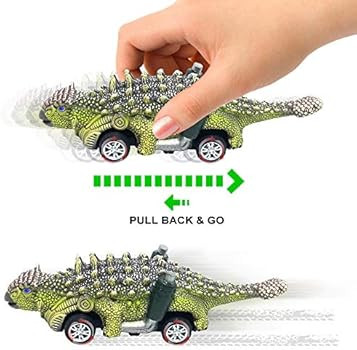 DINOBROS Dinosaur Toy Pull Back Cars, 6 Pack Dino Toys for 3 Year Old Boys and Toddlers, Boy Toys... | Amazon (US)