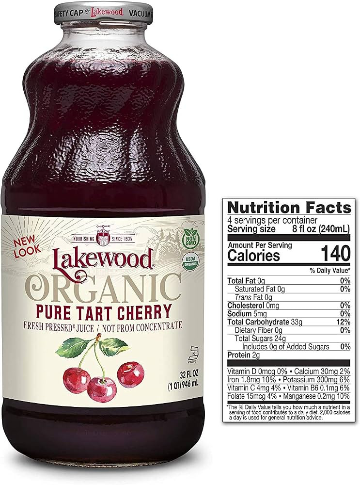 Lakewood, Organic Pure Cherry Tart Juice, 32 oz | Amazon (US)