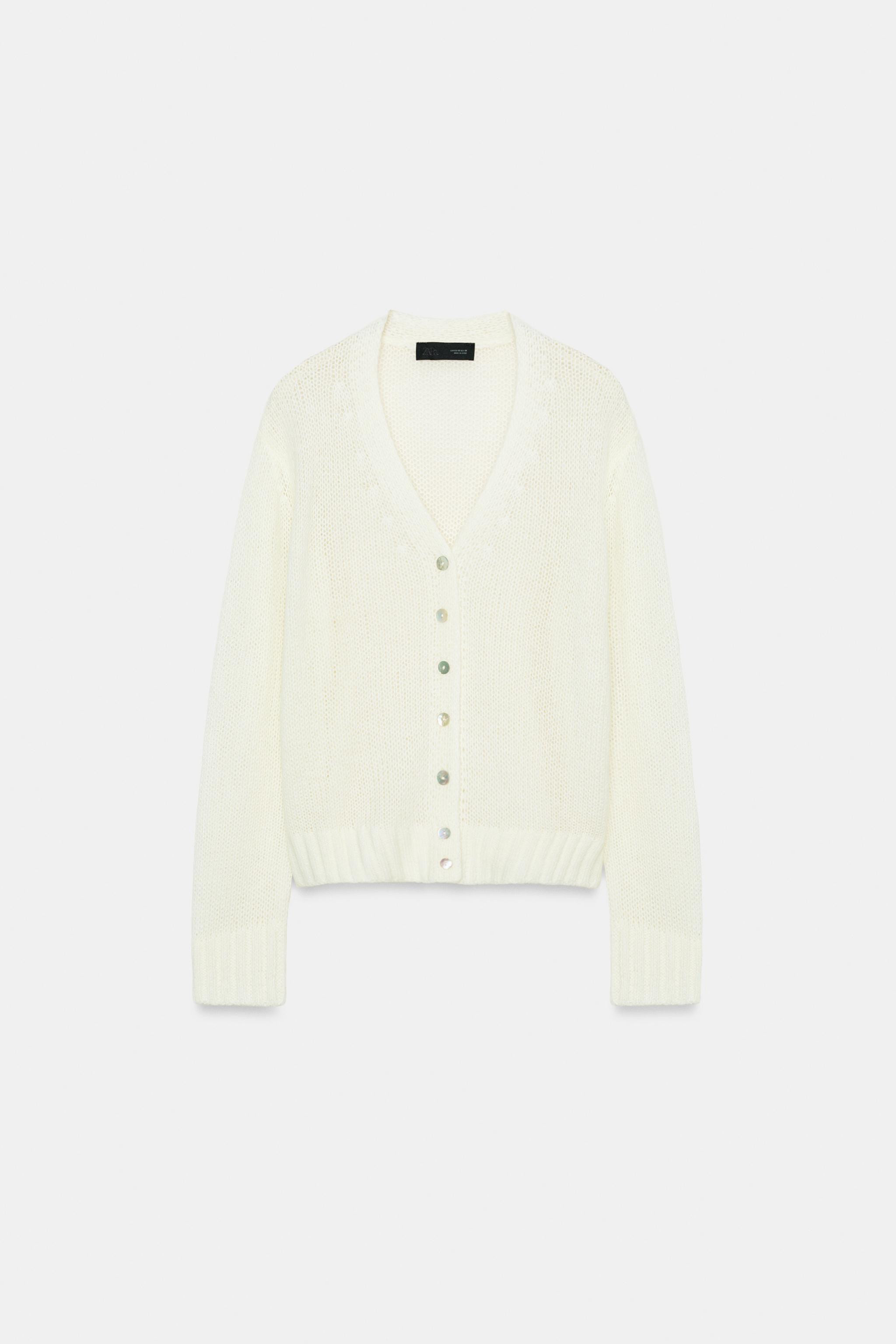 V-NECK KNIT CARDIGAN | Zara US