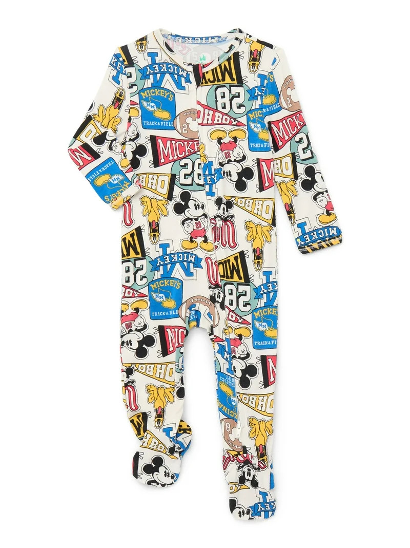 Character Baby Gender Neutral Two-Way Zip Front Sleep N Play Pajamas, Sizes Newborn-6/9 Months | Walmart (US)