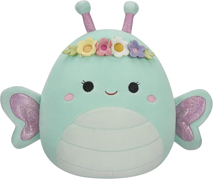 Squishmallows Original 8-Inch Reina Green Butterfly with Flower Crown - Official Jazwares Large P... | Amazon (US)