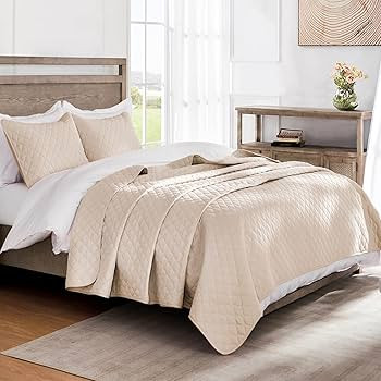 Exclusivo Mezcla Ultrasonic 3 Piece Full Queen Size Quilt Set with Pillow Shams, Lightweight Bed ... | Amazon (CA)