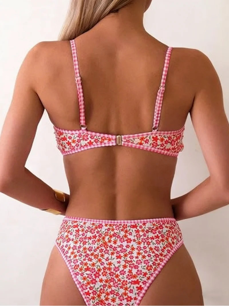 UZMOG Bikini Sets for Women, Swimsuit for Women O Ring Linked Two Piece Bathing Suit Floral Print... | Walmart (US)