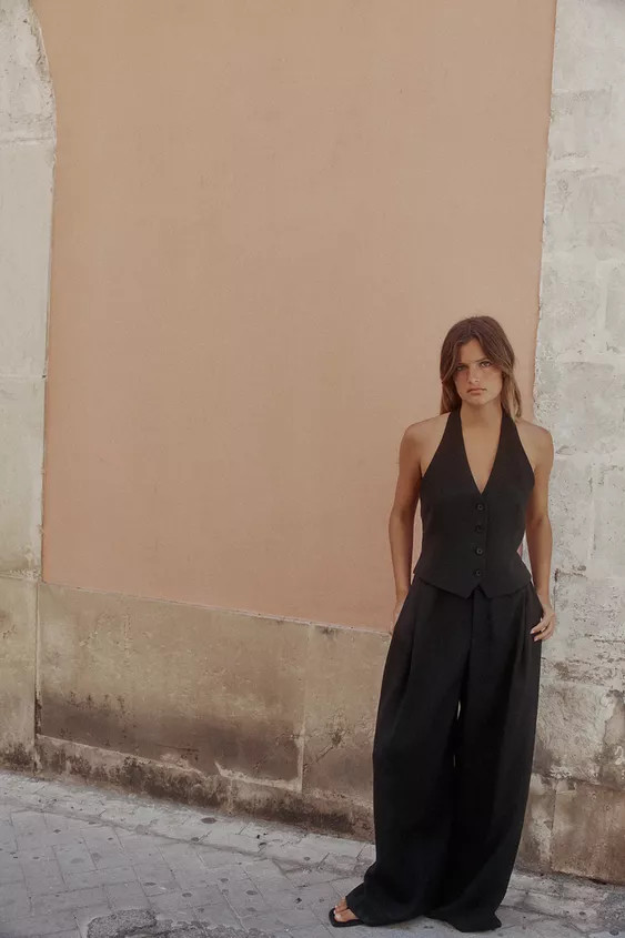 DOUBLE PLEAT FLAP PANTS | Zara US