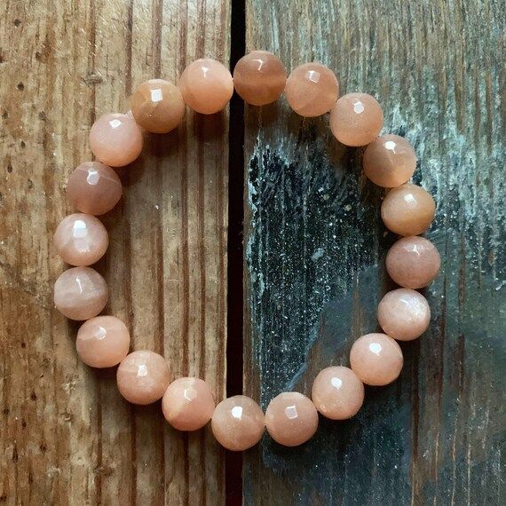 Strawberry Sunstone Bracelet | 8 mm | Spiritual Junkies | Yoga + Meditation | Stackable Mala Brac... | Etsy (US)