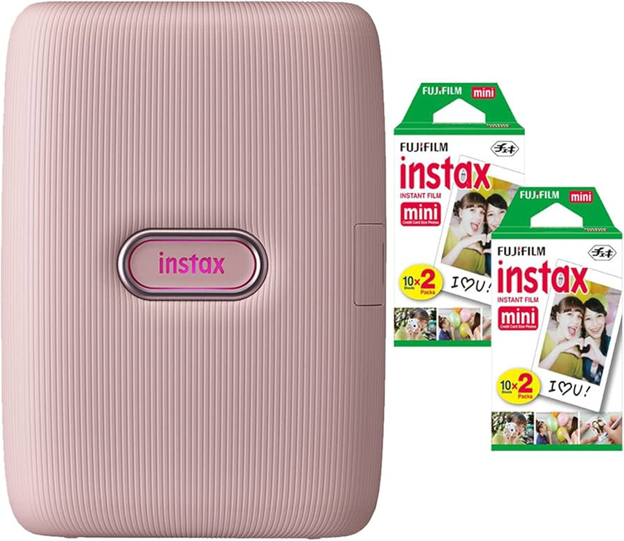Fujifilm Instax Mini Link2 Smartphone Printer (Soft Pink) Bundle with Fuji Instax Mini Film Pack ... | Amazon (US)