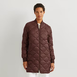 Women's Shaw Long Down Bomber Jacket | Eddie Bauer - US