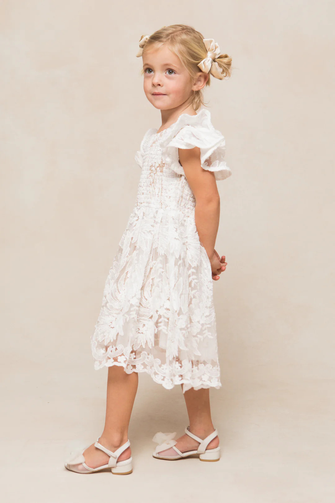 Mini Hattie Dress in White Lace | Ivy City Co