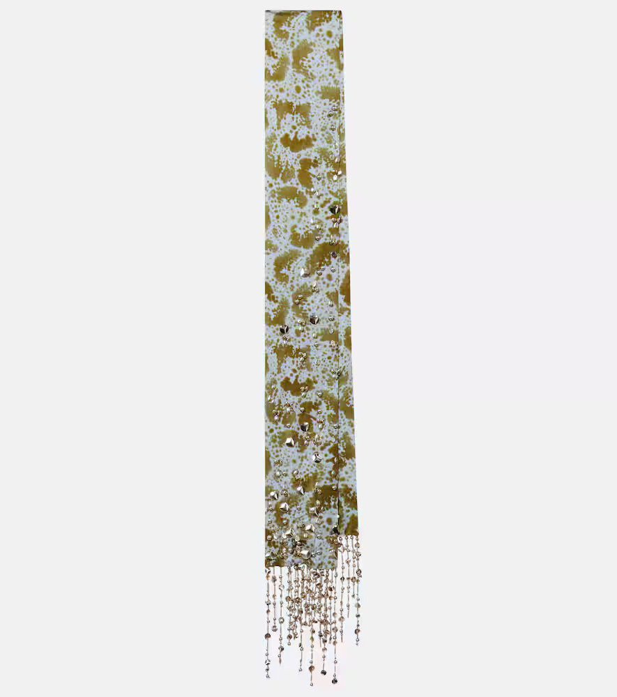 Dries Van Noten Embellished silk scarf | Mytheresa (UK)