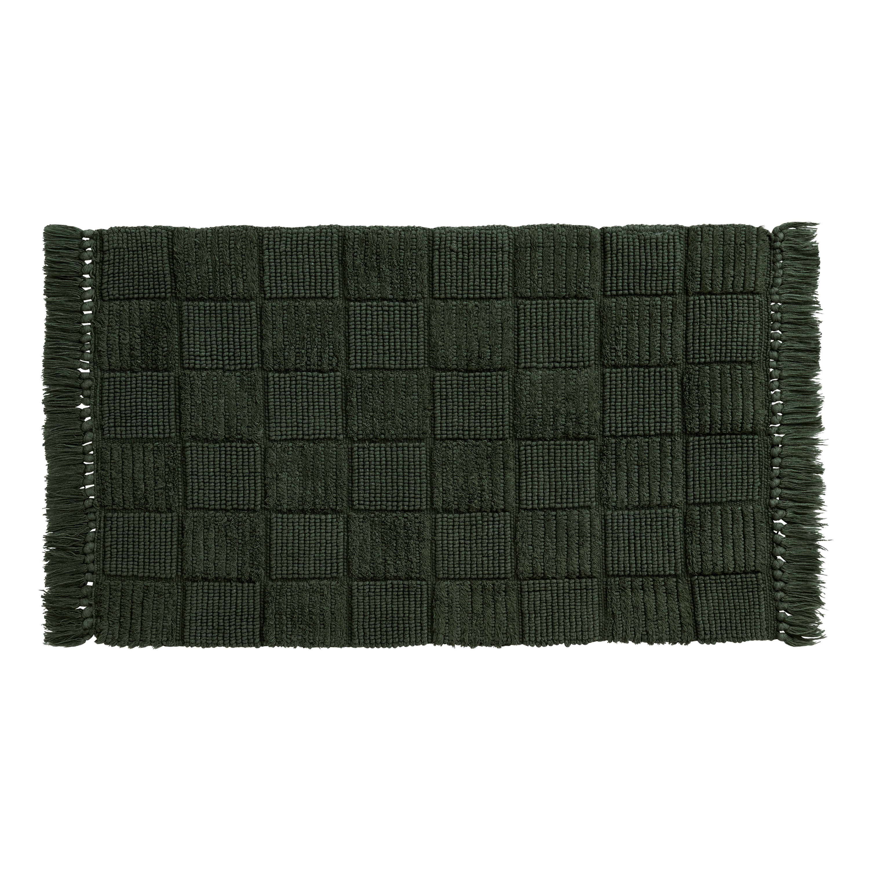 Handwoven Checkered Bath Mat | World Market