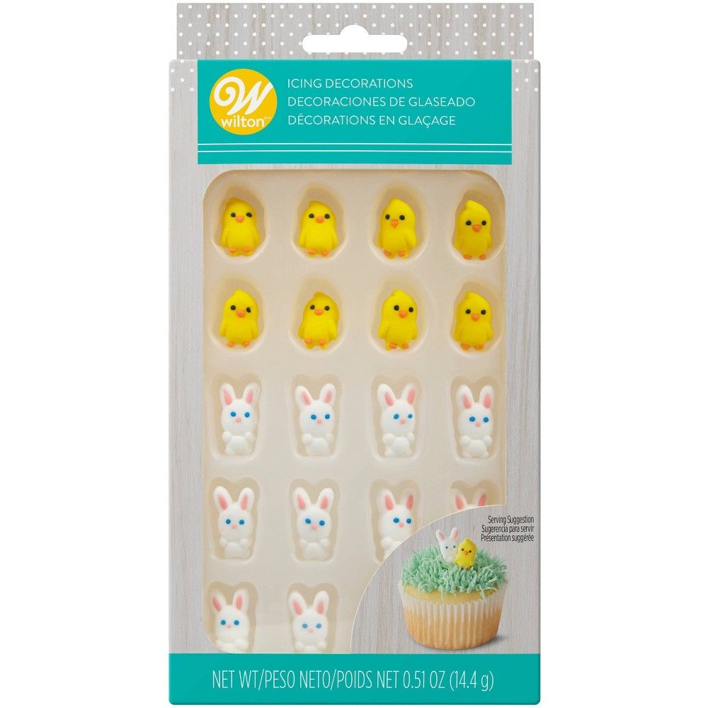 Wilton Easter Chicks and Bunnies Icing Decorations - 20ct | Target