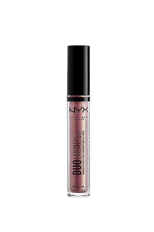 NYX PROFESSIONAL MAKEUP Duo Chromatic Lip Gloss - Spring It On, Sheer Deep Pink Base With Gold Du... | Amazon (US)