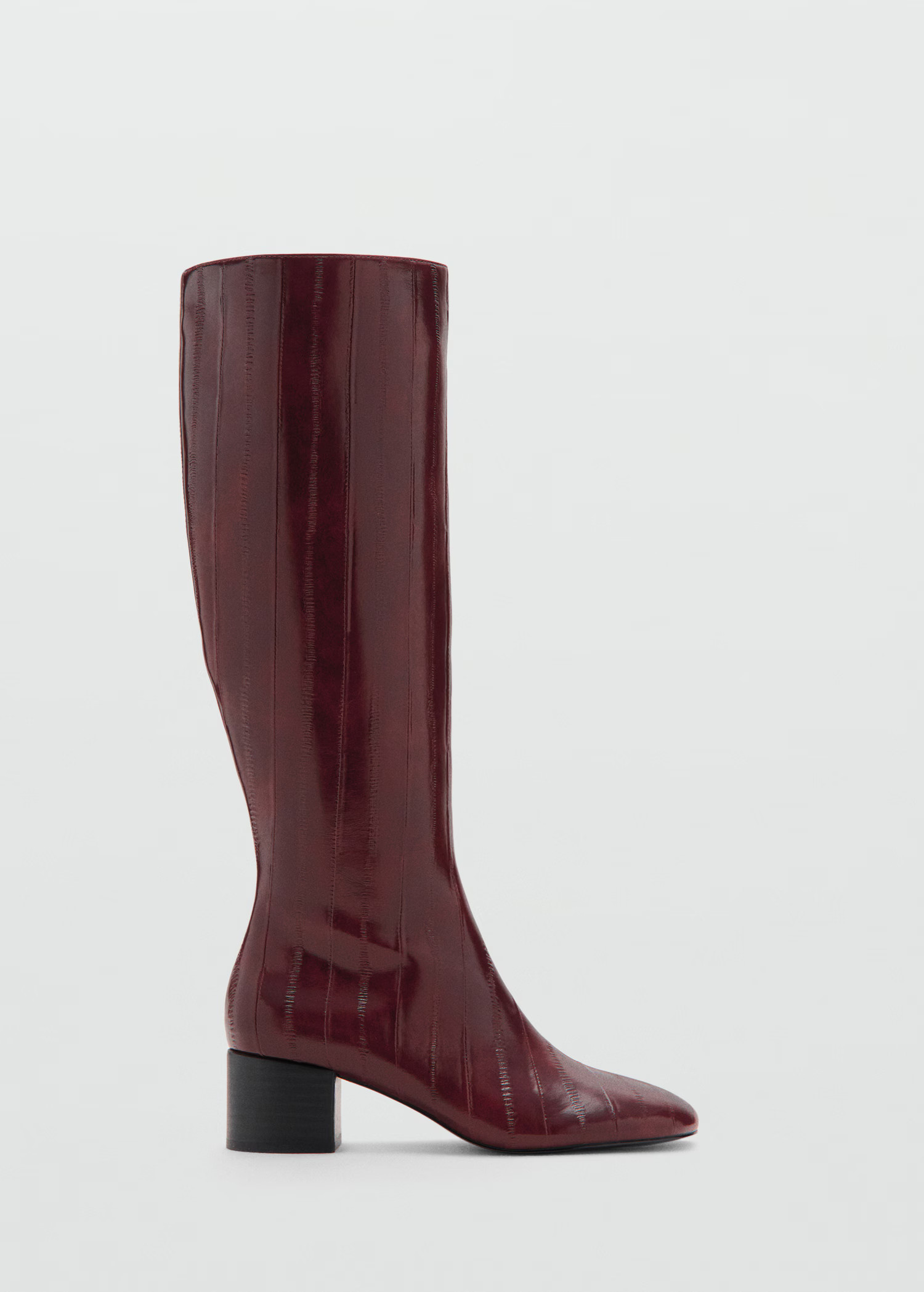 Textured heeled boots - Women | MANGO USA | Mango (US/MX/AU)