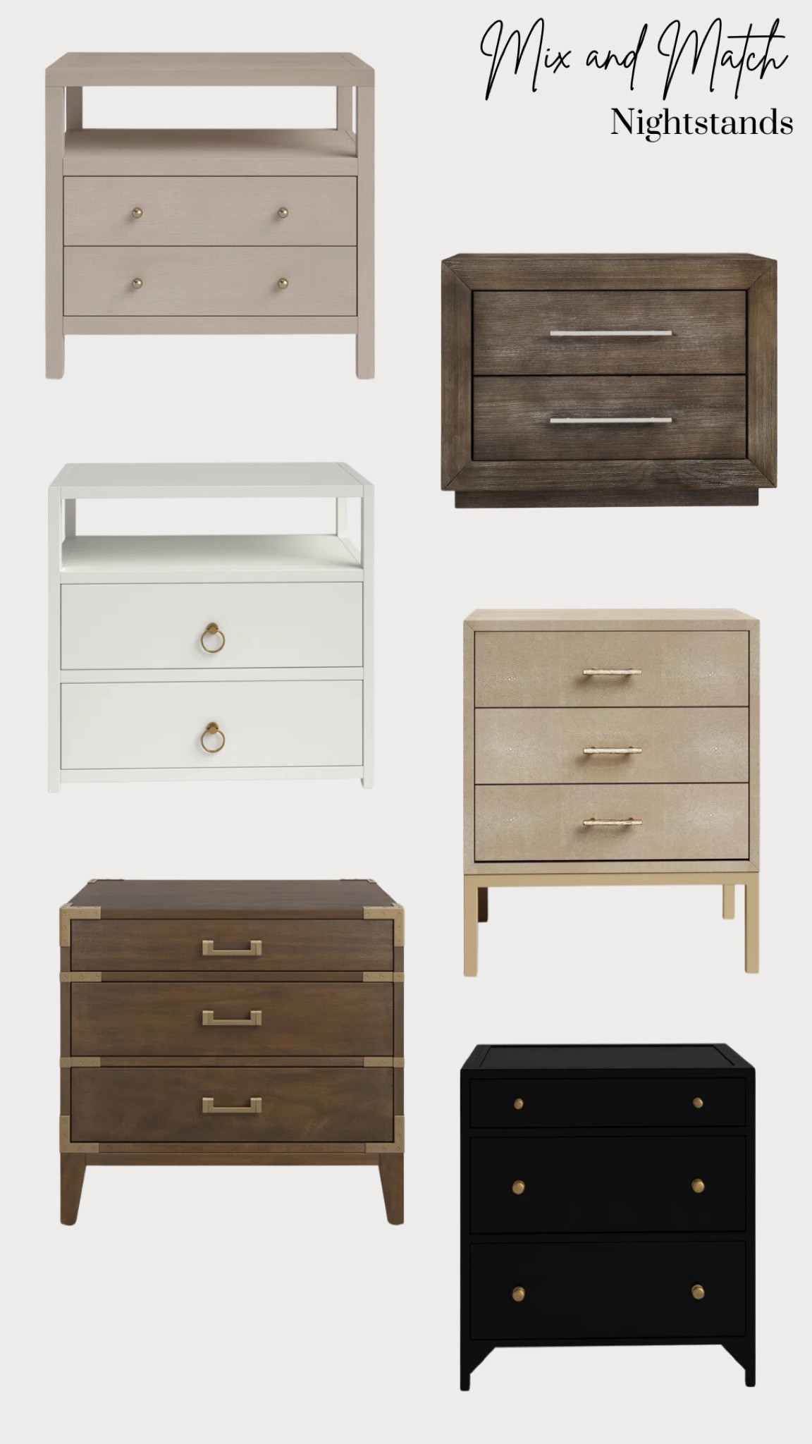 Joss & Main mix and match nightstands 

#LTKhome