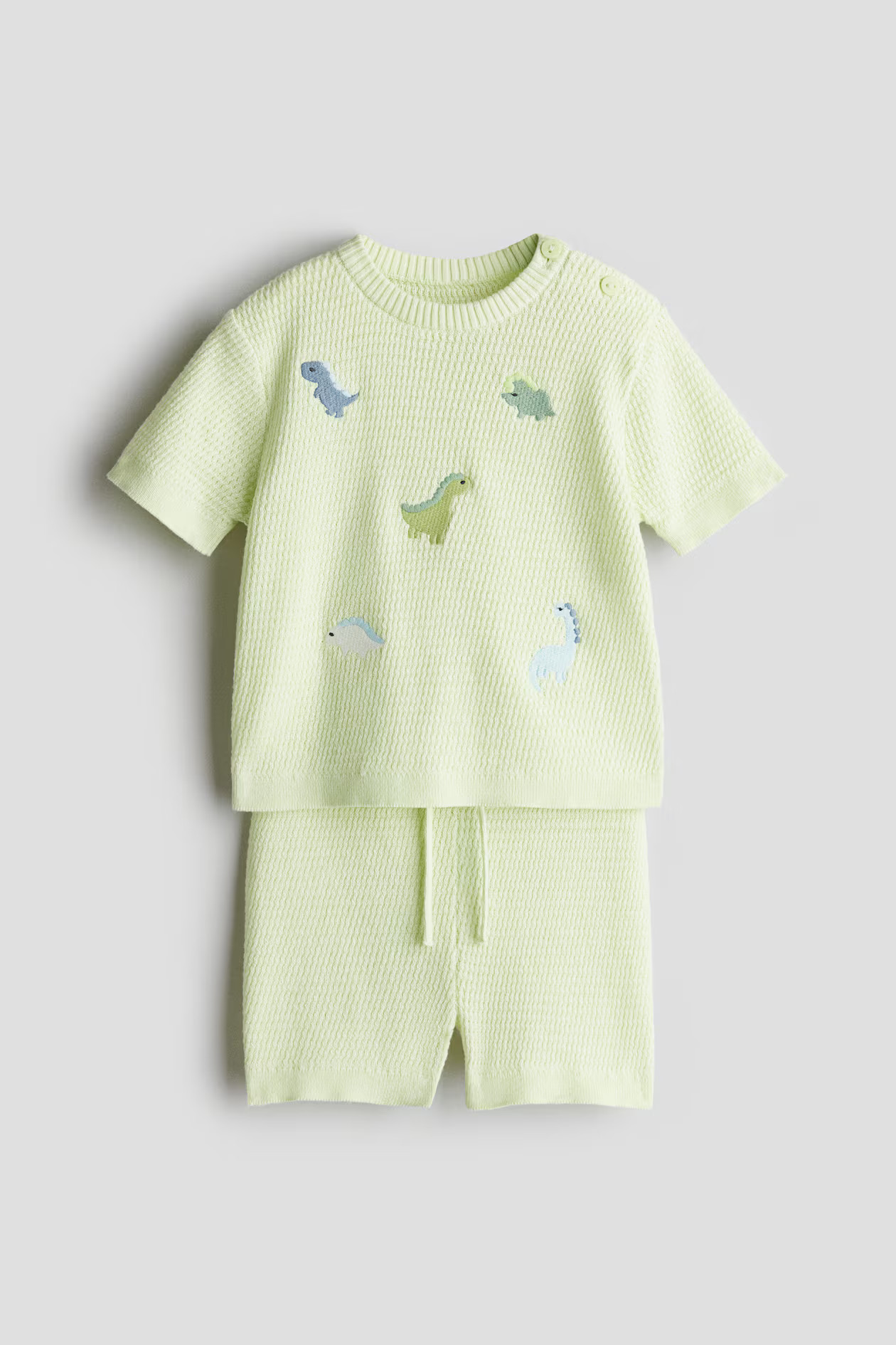 2-piece textured cotton set | H&M (UK, MY, IN, SG, PH, TW, HK)