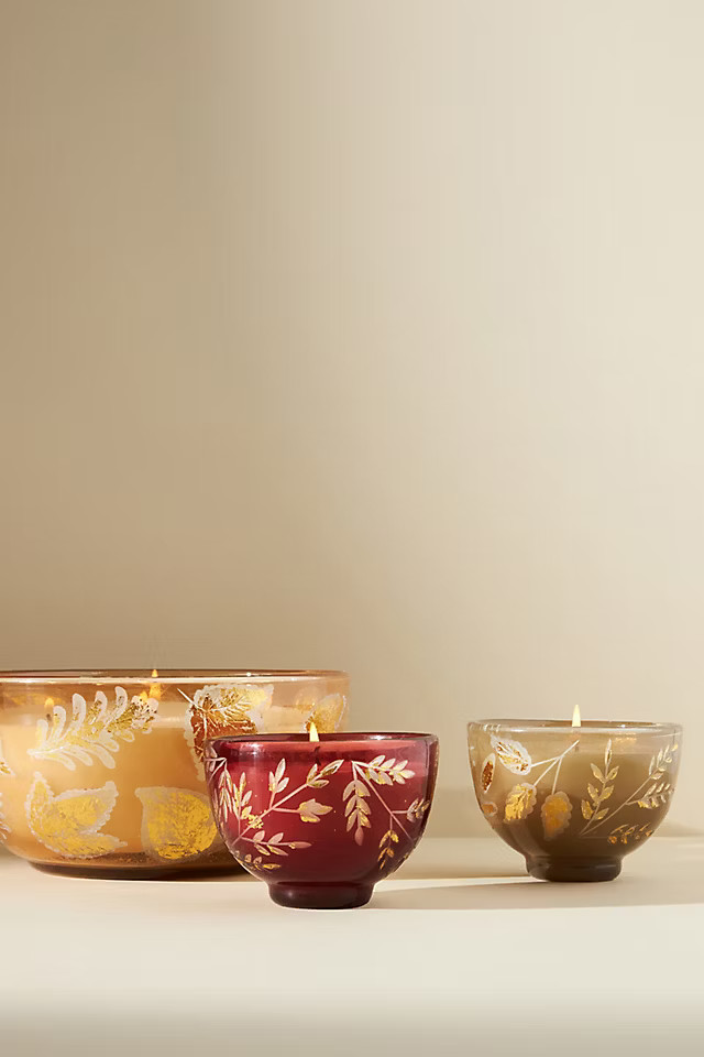 Foliage Glass Candle | Anthropologie (US)