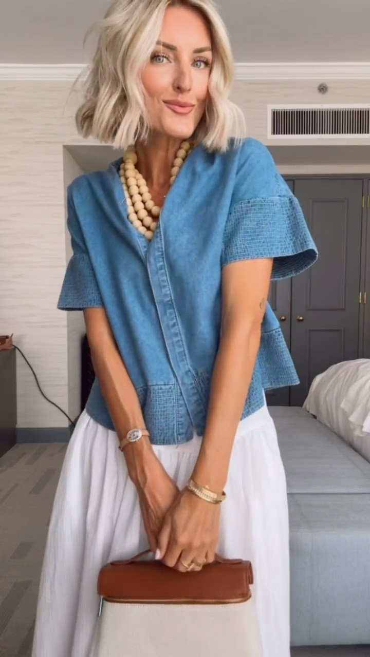 Loving these closet staples together 💕 wearing XS in the top & S in the skirt.

Loverly Grey, Amazon fashion, Amazon find, denim top, white maxi skirt, summer fashion, summer outfit ideas

#LTKootd #LTKSeasonal