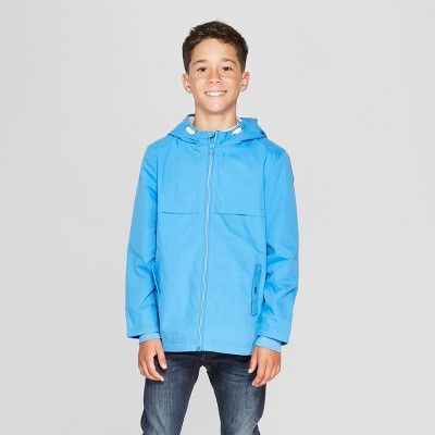 Boys' Long Sleeve Anorak Jacket - Cat & Jack™ Blue | Target