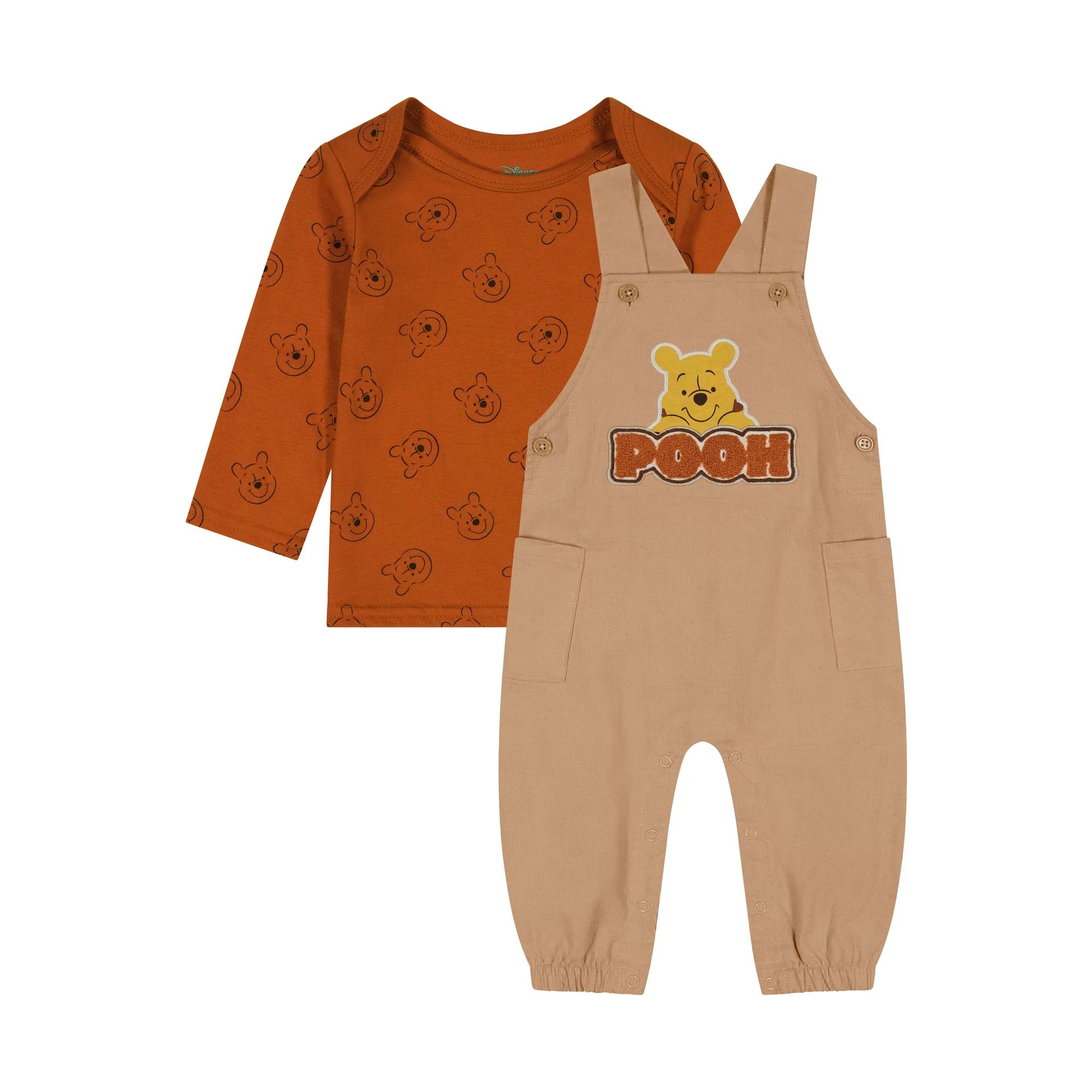 Winnie The Pooh Baby Boy Overall Set, Sizes 0/3 Months - 24 Months | Walmart (US)
