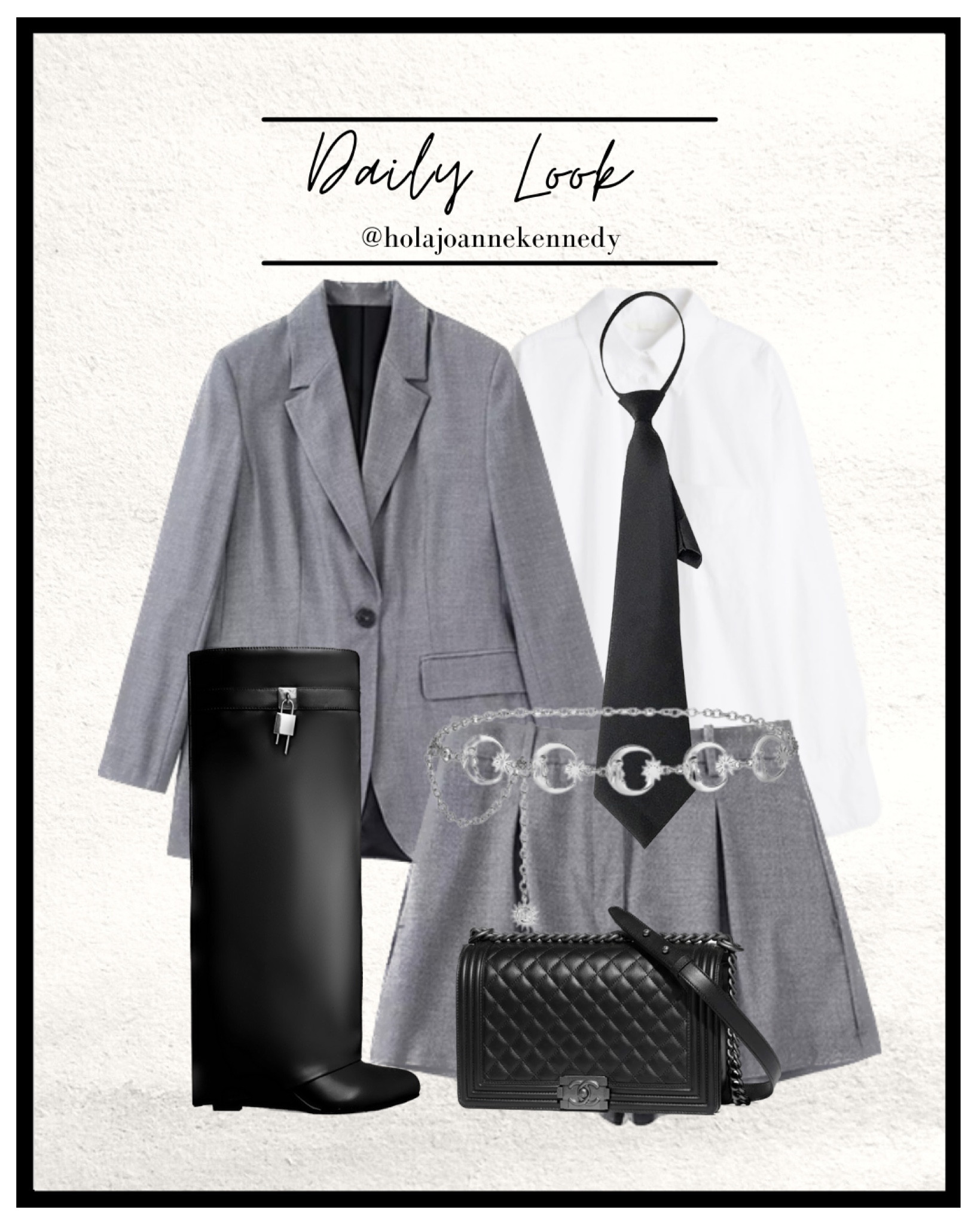 Early autumn outfit, pre fall outfit, grey outfit idea, grey skirt suit, autumn fashion, autumn style, zara outfit, zara style, back to school outfit, gossip girl style, adjustable zipper tie 

#LTKHoliday #LTKeurope #LTKshoecrush