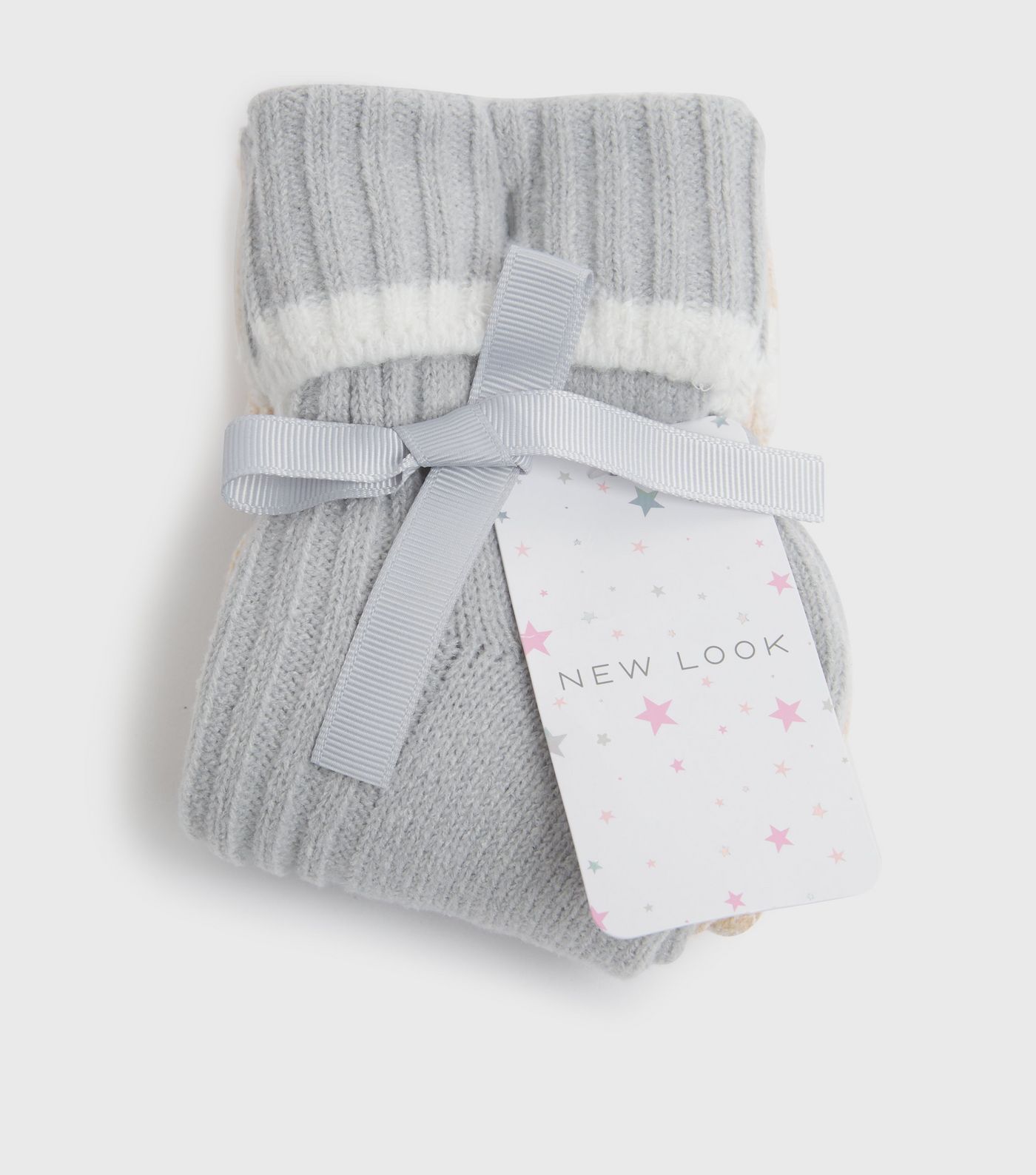 2 Pack Grey and Cream Ribbed Fluffy Socks
						
						Add to Saved Items
						Remove from Saved... | New Look (UK)