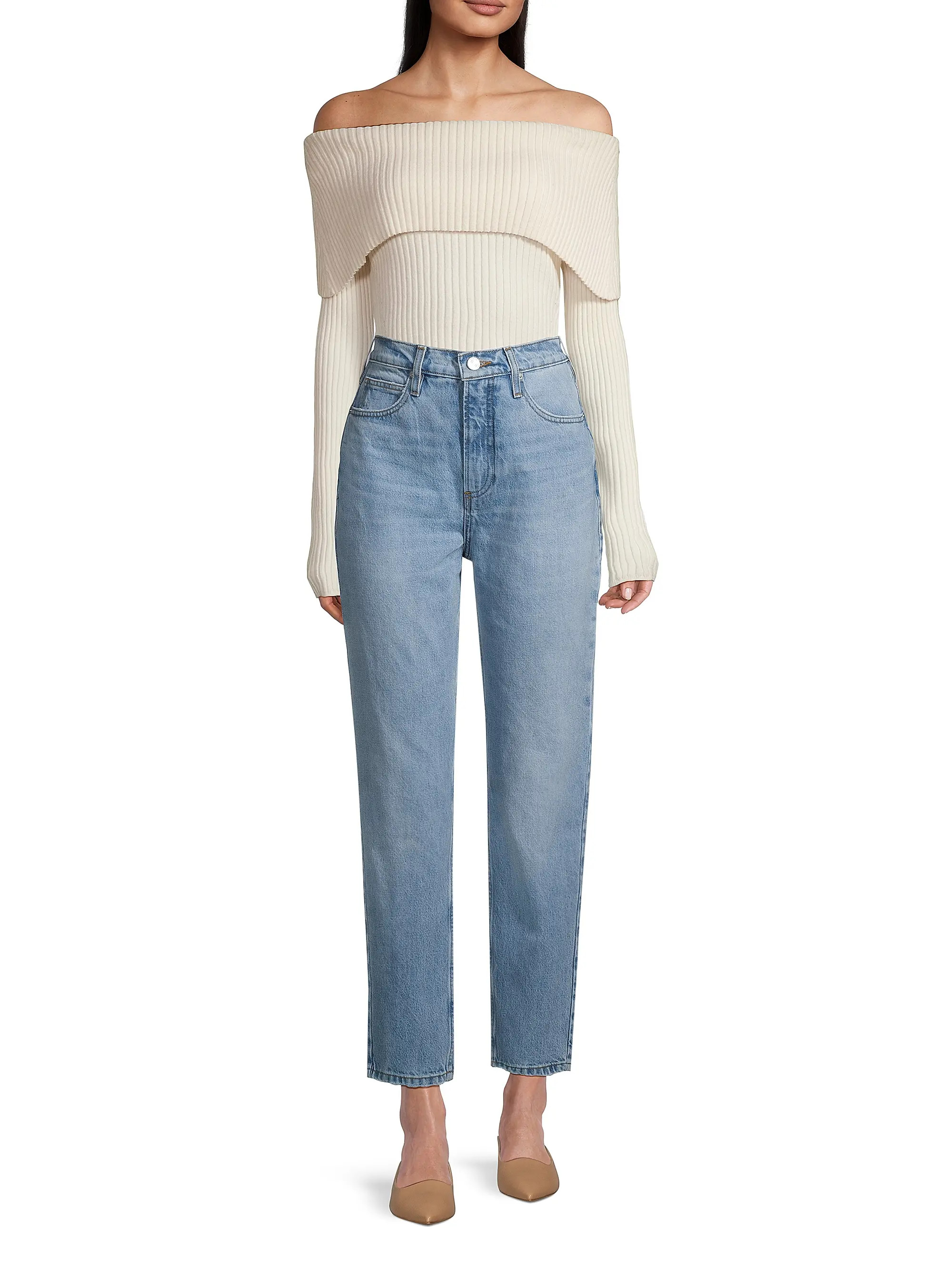 Wool & Cashmere-Blend Off-The-Shoulder Sweater | Saks Fifth Avenue