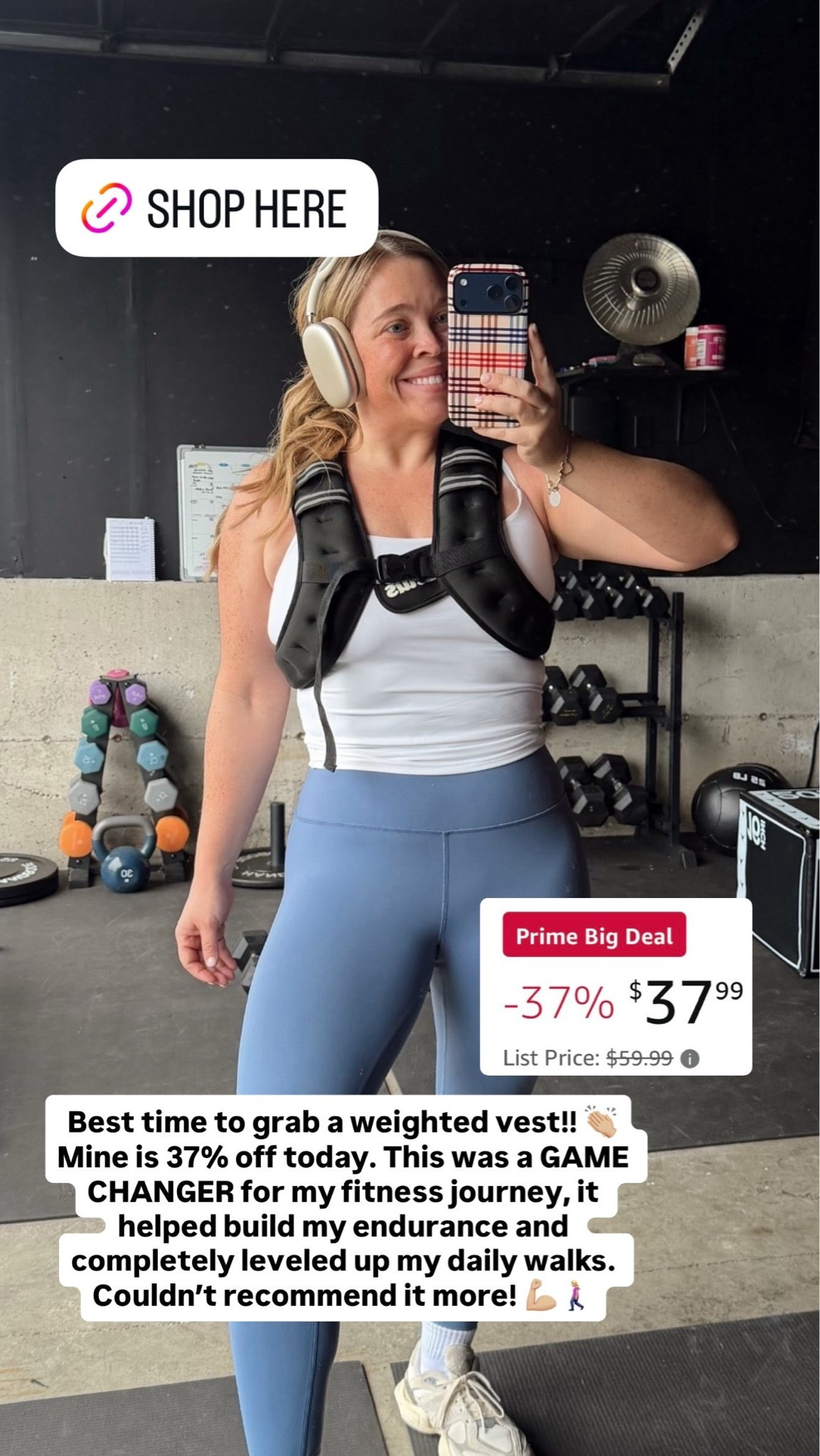 This was a game changer in my fitness journey! Start with 5-10% of your body weight 💕