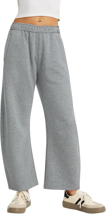 OVRUNS Barrel Sweatpants Women Elastic Waisted Barrel Pants Internal Drawstring Baggy Lounge Swea... | Amazon (US)