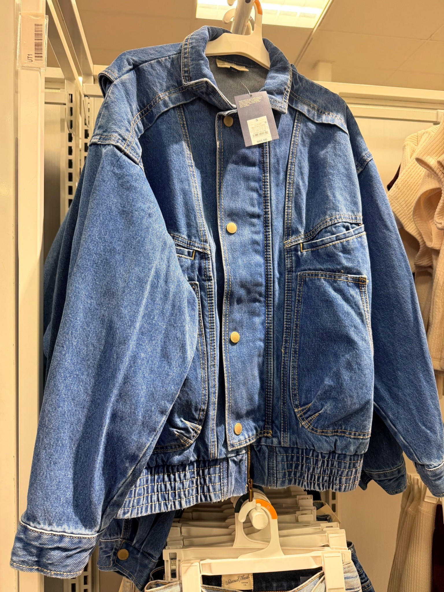 Happy Tuesday!☺️ 45% Off Clearance find!!🤩 I love this fun bomber style denim jacket that reminds me of the 80’s!!😍 It’s a relaxed fit in medium wash that is more of an oversized fit! Sizes are still available online, but selling out fast! Be sure to check your Target!🎯 😊 Do you love to wear denim jackets?🤔

#targetdenimjacket #denimaddict #targetdenim #targetclearance #clearancefinds 



#LTKOver40 #LTKSaleAlert #LTKMidsize