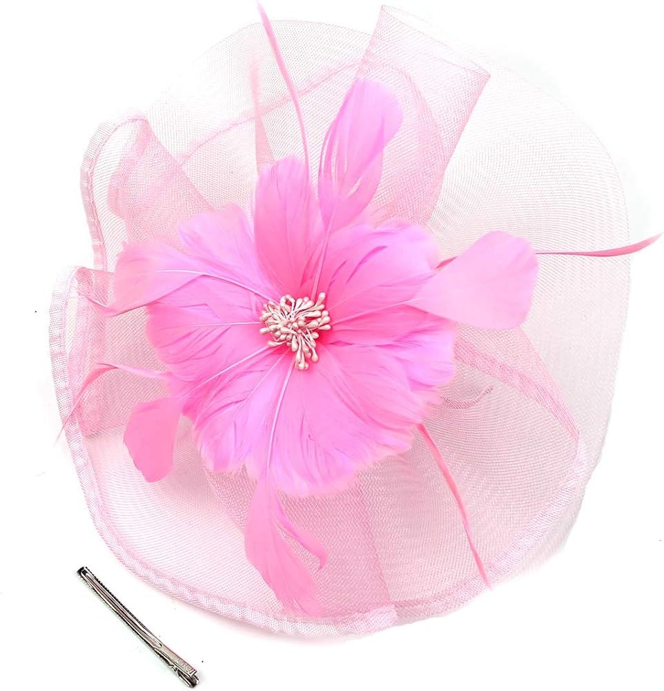 HNBQMX Fascinator Hat 20s Pillbox Hat Cocktail Tea Party Hat Kentucky Derby Wedding Headwear for ... | Amazon (US)