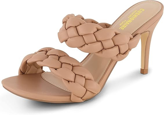 CUSHIONAIRE Women's Suzy braided dress sandal +Memory Foam, Wide Widths Available | Amazon (US)