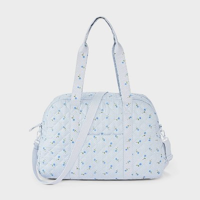 Girls' Floral Quilted Duffel Bag - Cat & Jack™ Blue | Target