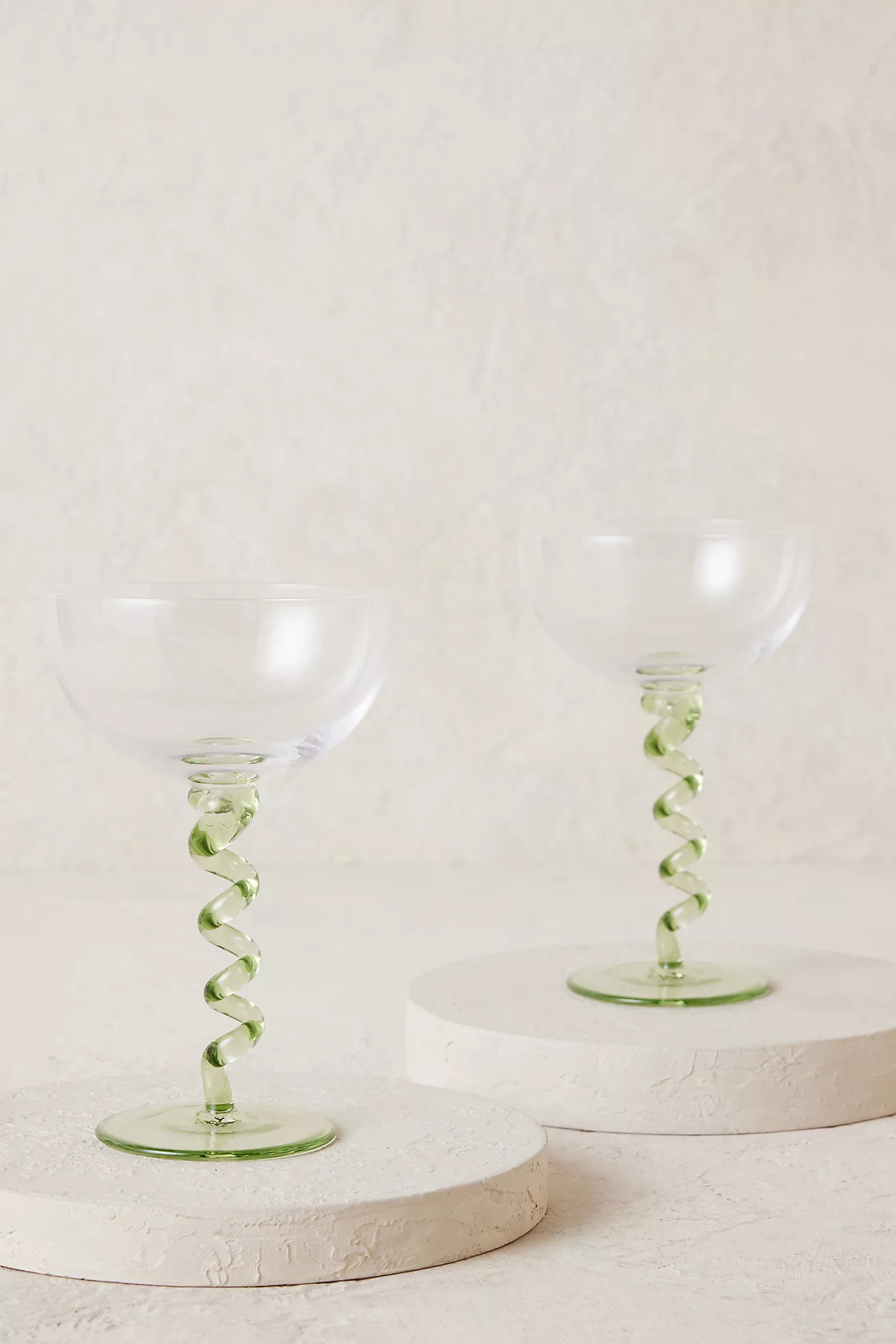 Set of 2 Swirl Coupe Glasses | Anthropologie (UK)