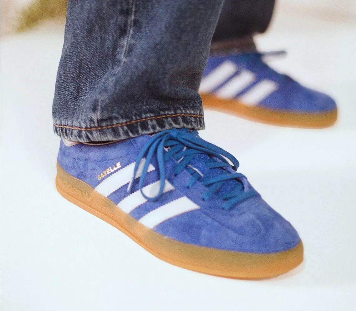 adidas
								Gazelle Indoor Trainers
								Blue Fusion White Golf Metallic | OFFICE London (UK)