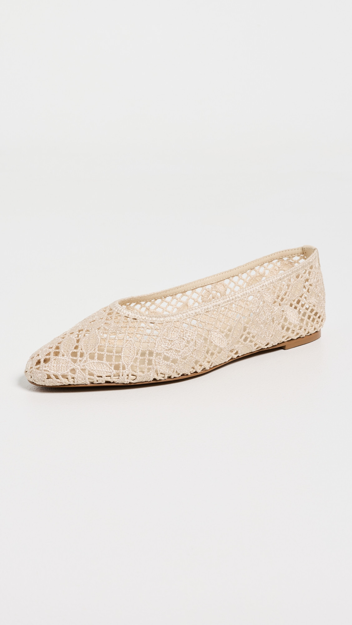 Pillar Flats - Cream Floral Crochet | Shopbop