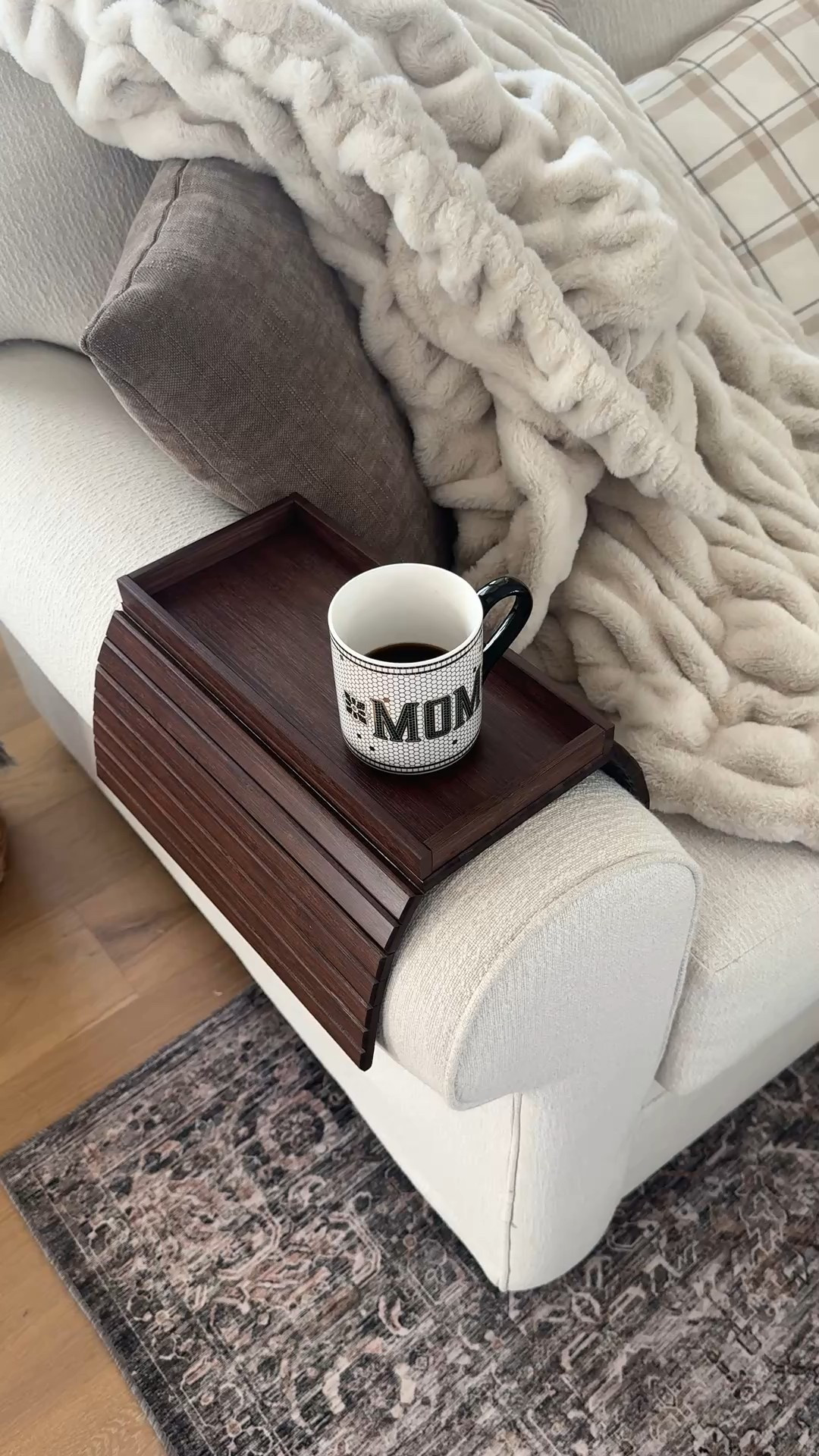 Grippy armrest tray! Perfect for drinks, remotes, books, and more! Great for pregnancy and newborn phase!

#LTKHome