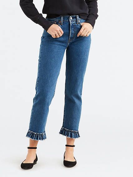Levi's Wedgie Fit Straight Ruffle Hem Women's Jeans 24x26 | LEVI'S (US)