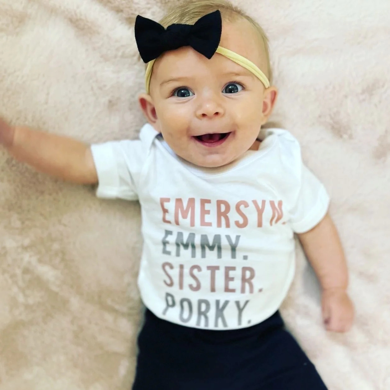 Personalized Purple Nickname Graphic Bodysuit | White | Caden Lane