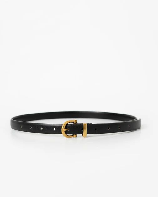 Maxine Gold Buckle Leather Belt - Black - SALE | VICI Collection