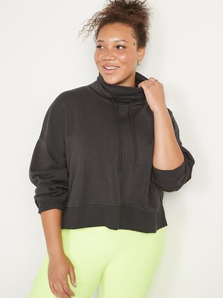 Oversized Mock-Neck Sweatshirt for Women | Old Navy (US)