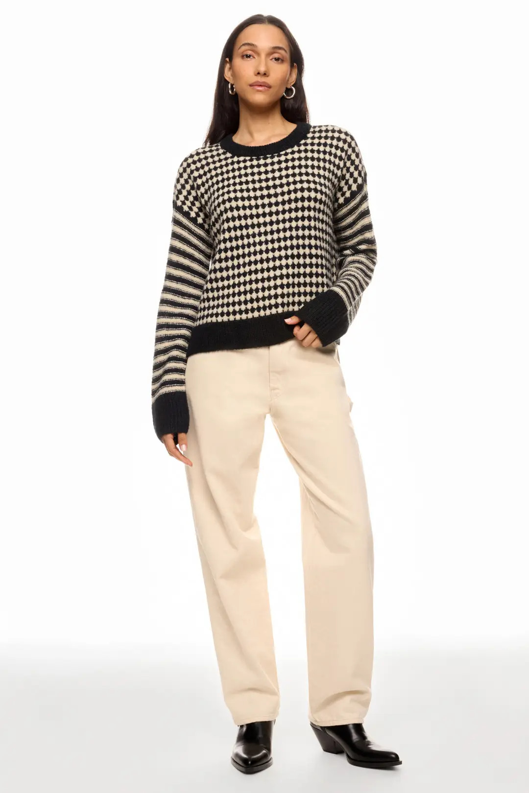 Pennant Mixed Pattern Pullover | Rent the Runway