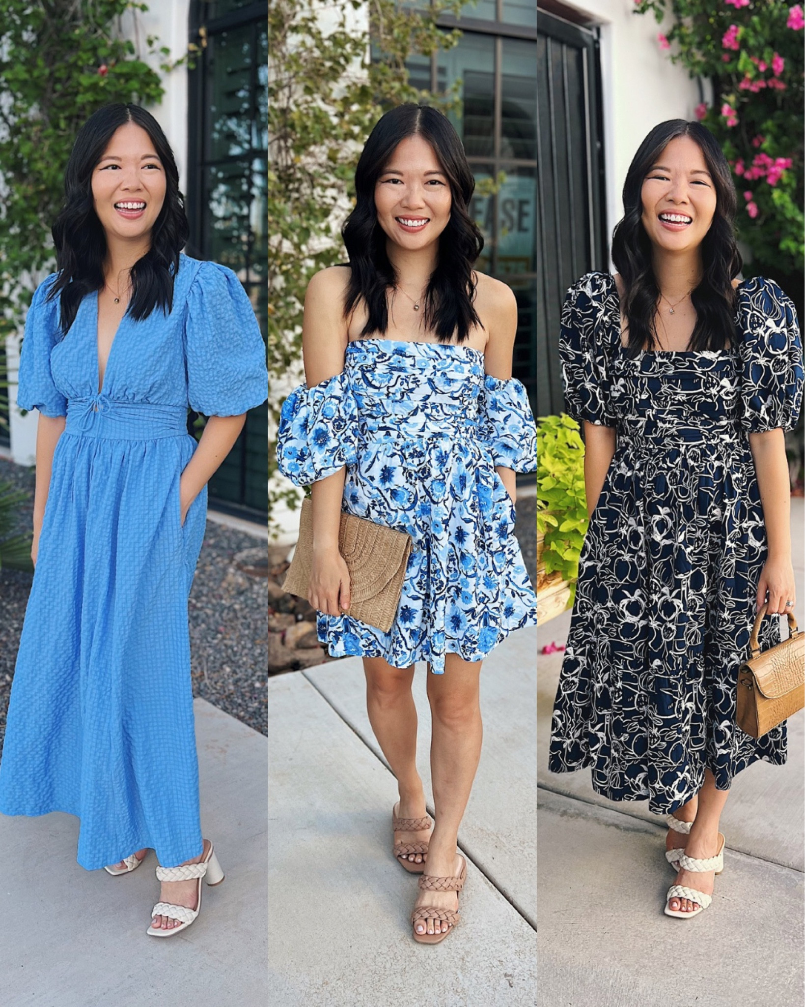 Blue dress with pockets (XS)
Blue floral off the shoulder dress (SP)
Navy floral dress (SP)
White braided sandals
Tan braided sandals (TTS)
Tan sandals
Straw clutch
Brown handbag
Special occasion dress
Abercrombie dress 
Blue dress with puff sleeves
Baby shower dresses
Baby boy shower dresses


#LTKFindsUnder100 #LTKSaleAlert #LTKSeasonal