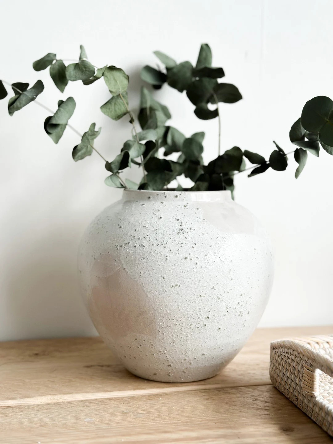 Large White Ceramic Textured Vase | Etsy (UK)
