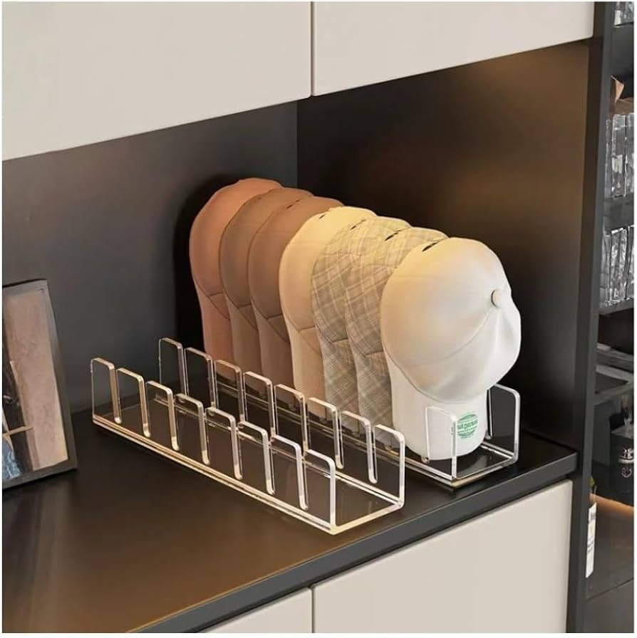 Acrylic Baseball Cap Organizer Rack 2-Pack - Holds 14 Hats, No Install Space Saving Display Stand... | Amazon (US)