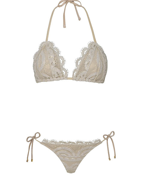 Lace Triangle-Lace Tie Side Bikini | Swimwear World