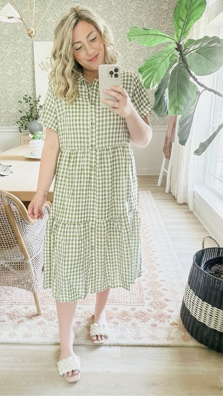 Amazon dress find! Love the sleeves, the buttons, and the length! Wearing an XL in this one! 
#thebloomingnest
#dress #amazonfashion 

#LTKFind #LTKSeasonal #LTKstyletip